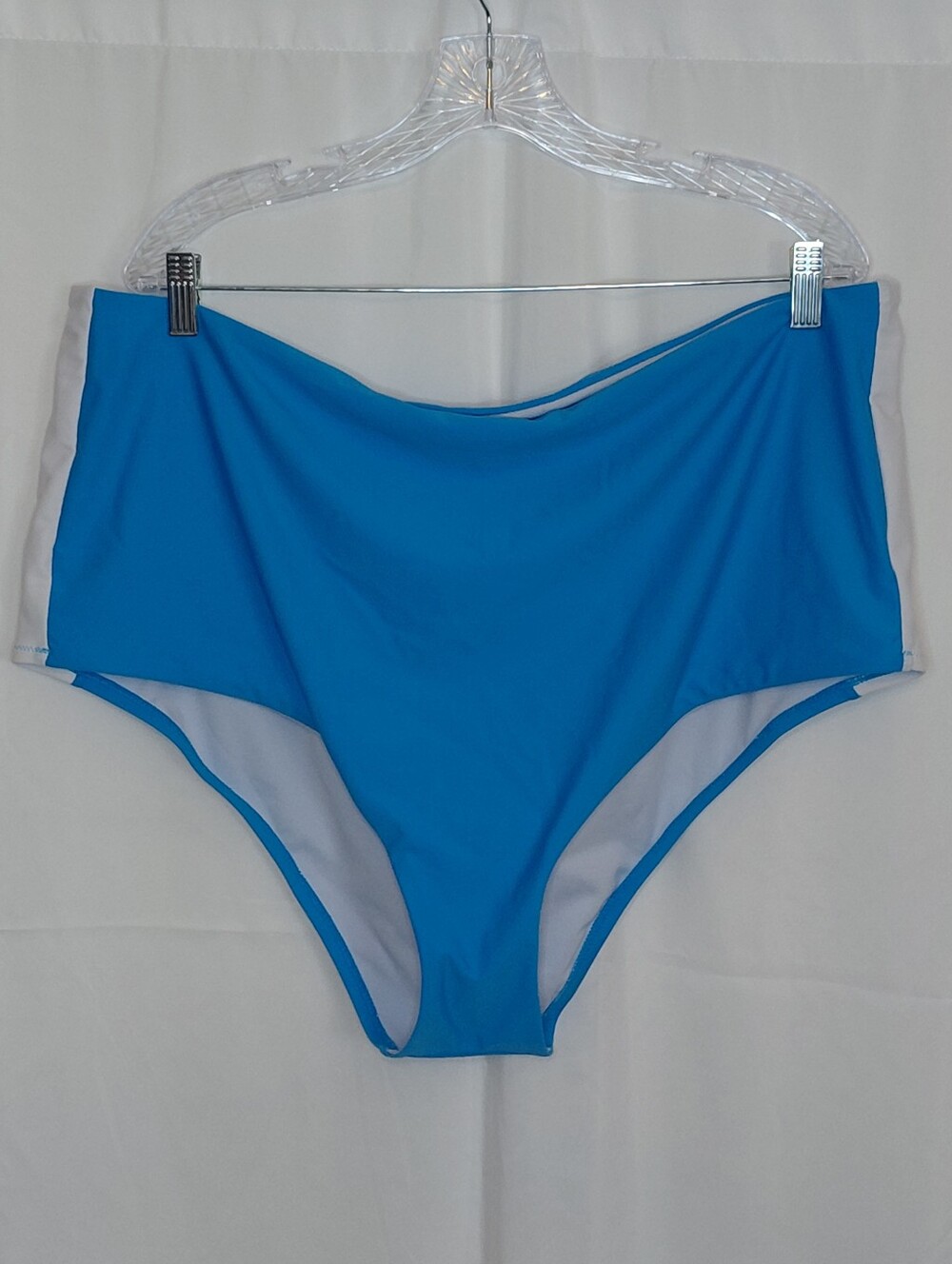 High-Waist Women’s Bikini Bottoms in Bright Blue